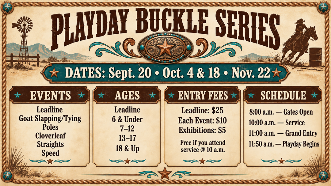 Playday Buckle Series Rodeo Poster